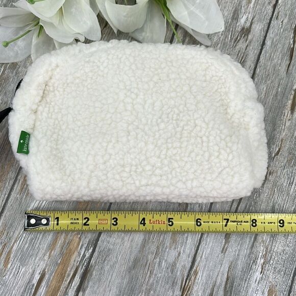 Kate Spade Sherpa Cosmetic Makeup Pouch Travel Bag Purse - Picture 6 of 11